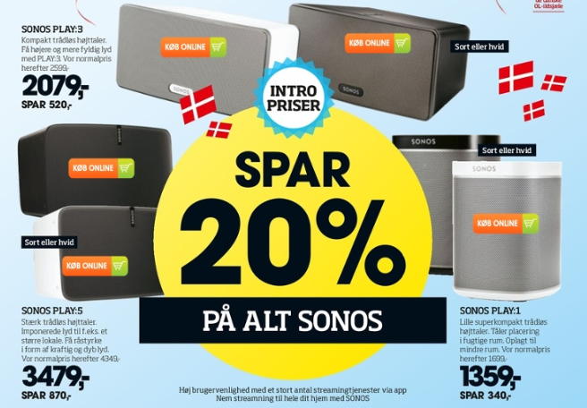 Sonos 20% rabat Bilka (udsolgt) - recordere.dk