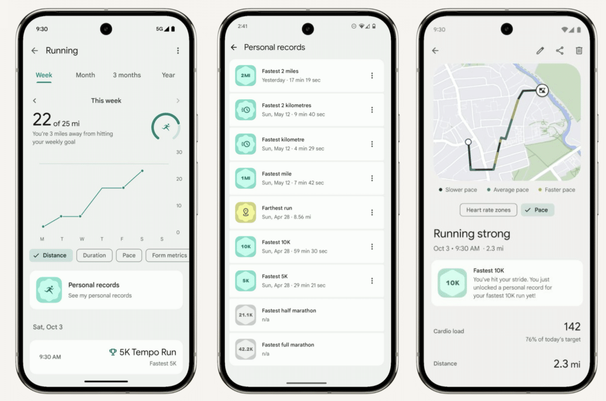 Dashboard i Fitbit app (ill. Google)